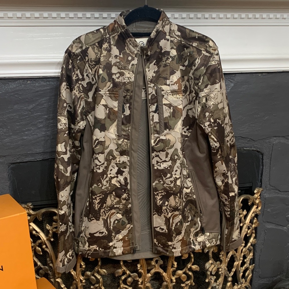 Magellan Outdoors Camo Softshell Jacket in Brown, Tan & Olive